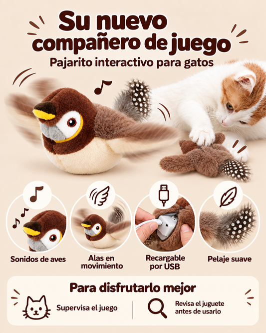 🐦 Juguete interactivo para gatos 🐱